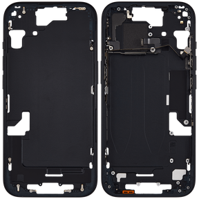Mid-Frame Housing With Power And Volume Button Compatible For iPhone 15 (US Version) (Used OEM Pull: Grade A) (Black)