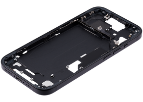 Mid-Frame Housing With Power And Volume Button Compatible For iPhone 15 (US Version) (Used OEM Pull: Grade A) (Black)