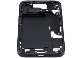 Mid-Frame Housing With Power And Volume Button Compatible For iPhone 15 (US Version) (Used OEM Pull: Grade A) (Black)