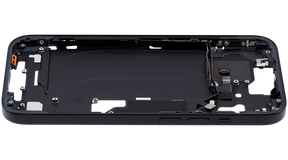 Mid-Frame Housing With Power And Volume Button Compatible For iPhone 15 (US Version) (Used OEM Pull: Grade A) (Black)