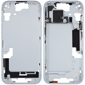 Mid-Frame Housing With Power And Volume Button Compatible For iPhone 15 (US Version) (Used OEM Pull: Grade A) (Blue)