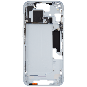 Mid-Frame Housing With Power And Volume Button Compatible For iPhone 15 (US Version) (Used OEM Pull: Grade A) (Blue)