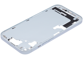 Mid-Frame Housing With Power And Volume Button Compatible For iPhone 15 (US Version) (Used OEM Pull: Grade A) (Blue)