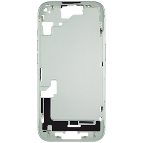 Mid-Frame Housing With Power And Volume Button Compatible For iPhone 15 (US Version) (Used OEM Pull: Grade A) (Green)