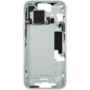 Mid-Frame Housing With Power And Volume Button Compatible For iPhone 15 (US Version) (Used OEM Pull: Grade A) (Green)