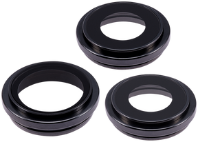 Back Camera Lens With Bracket & Bezel Compatible For iPhone 15 Pro Max (3 Piece Set) (Premium) (Black Titanium)