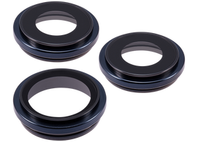 Back Camera Lens With Bracket & Bezel Compatible For iPhone 15 Pro Max (3 Piece Set) (Premium) (Blue Titanium)