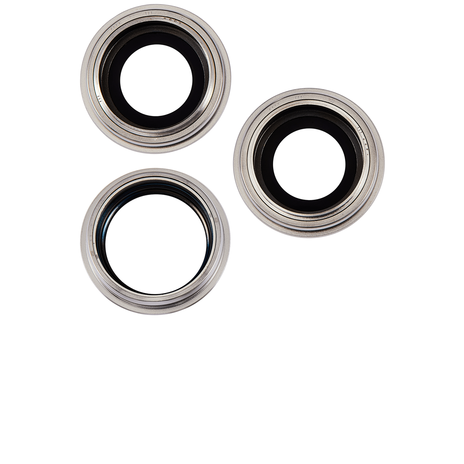 Back Camera Lens With Bracket & Bezel Compatible For iPhone 15 Pro Max (3 Piece Set) (Premium) (White Titanium)