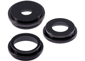 Back Camera Lens With Bracket & Bezel Compatible For iPhone 15 Pro (3 Piece Set) (Premium) (Black Titanium)