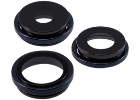 Back Camera Lens With Bracket & Bezel Compatible For iPhone 15 Pro (3 Piece Set) (Premium) (Blue Titanium)