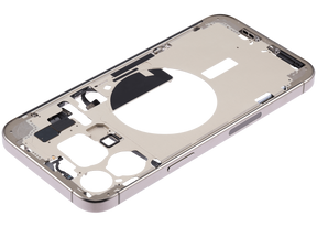Mid-Frame Housing With Power And Volume Button Compatible For iPhone 15 Pro Max (US Version) (Used OEM Pull: Grade A) (Natural Titanium)