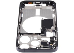 Mid-Frame Housing With Power And Volume Button Compatible For iPhone 15 Pro (US Version) (Used OEM Pull: Grade A) (Black Titanium)