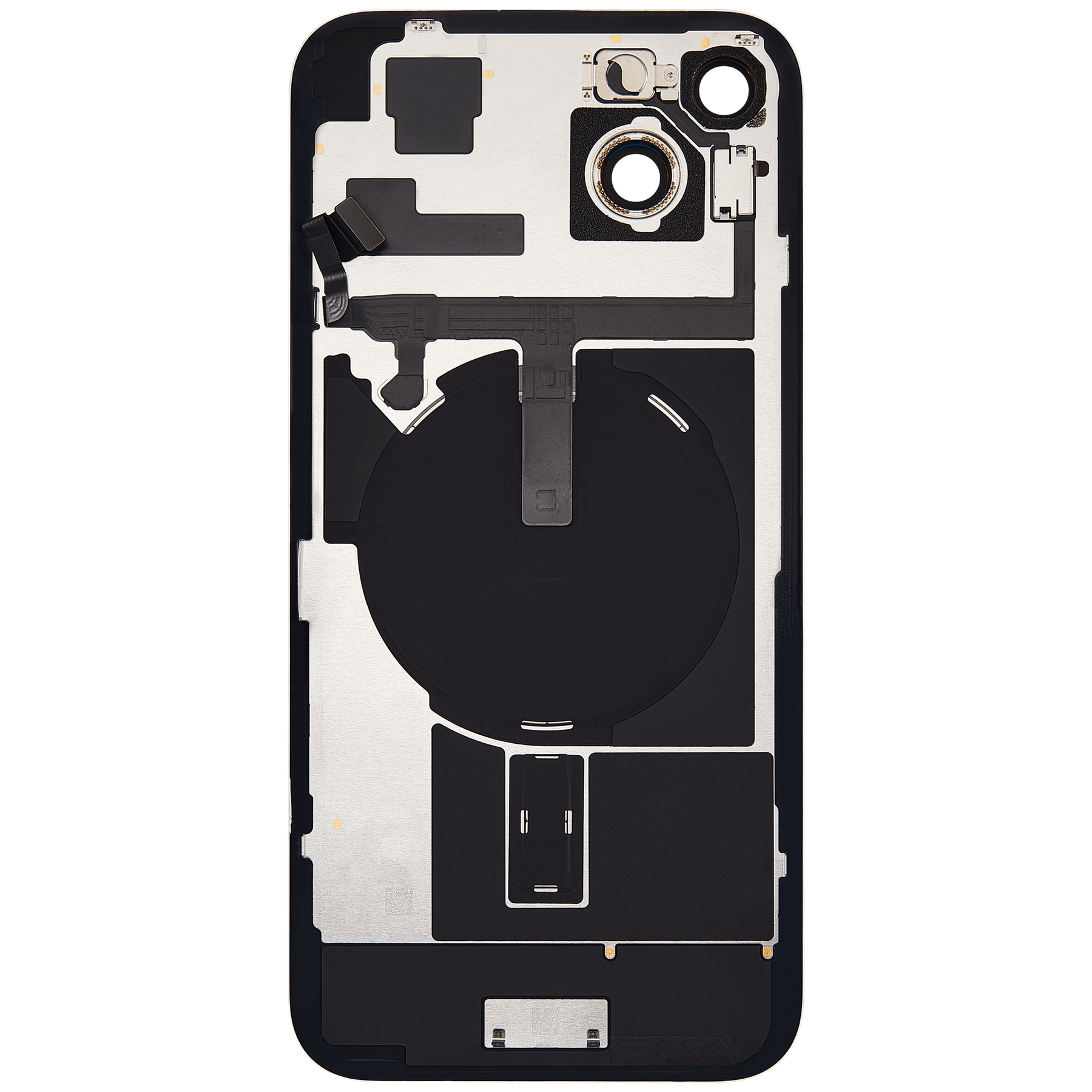 Back Glass With Steel Plate With Wireless NFC Charging MagSafe Magnet & Flashlight Flex Compatible For iPhone 15 Plus (Used OEM Pull: Grade A) (Green)