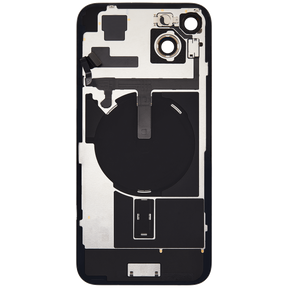 Back Glass With Steel Plate With Wireless NFC Charging MagSafe Magnet & Flashlight Flex Compatible For iPhone 15 Plus (Used OEM Pull: Grade A) (Green)