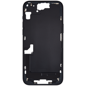 Mid-Frame Housing With Power And Volume Button Compatible For iPhone 15 Plus (US Version) (Used OEM Pull: Grade A) (Black)
