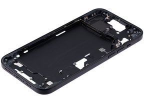 Mid-Frame Housing With Power And Volume Button Compatible For iPhone 15 Plus (US Version) (Used OEM Pull: Grade A) (Black)