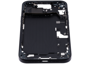 Mid-Frame Housing With Power And Volume Button Compatible For iPhone 15 Plus (US Version) (Used OEM Pull: Grade A) (Black)