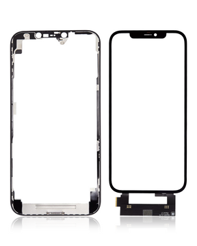 4 in 1 Short Flex (Digitizer Touch With Glass + OCA + Frame Pre-installed) Compatible For iPhone 12 Pro Max (OCA Master)