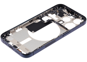 Mid-Frame Housing With Power And Volume Button Compatible For iPhone 15 Pro (US Version) (Used OEM Pull: Grade A) (Blue Titanium)