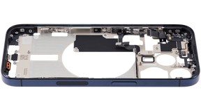 Mid-Frame Housing With Power And Volume Button Compatible For iPhone 15 Pro (US Version) (Used OEM Pull: Grade A) (Blue Titanium)