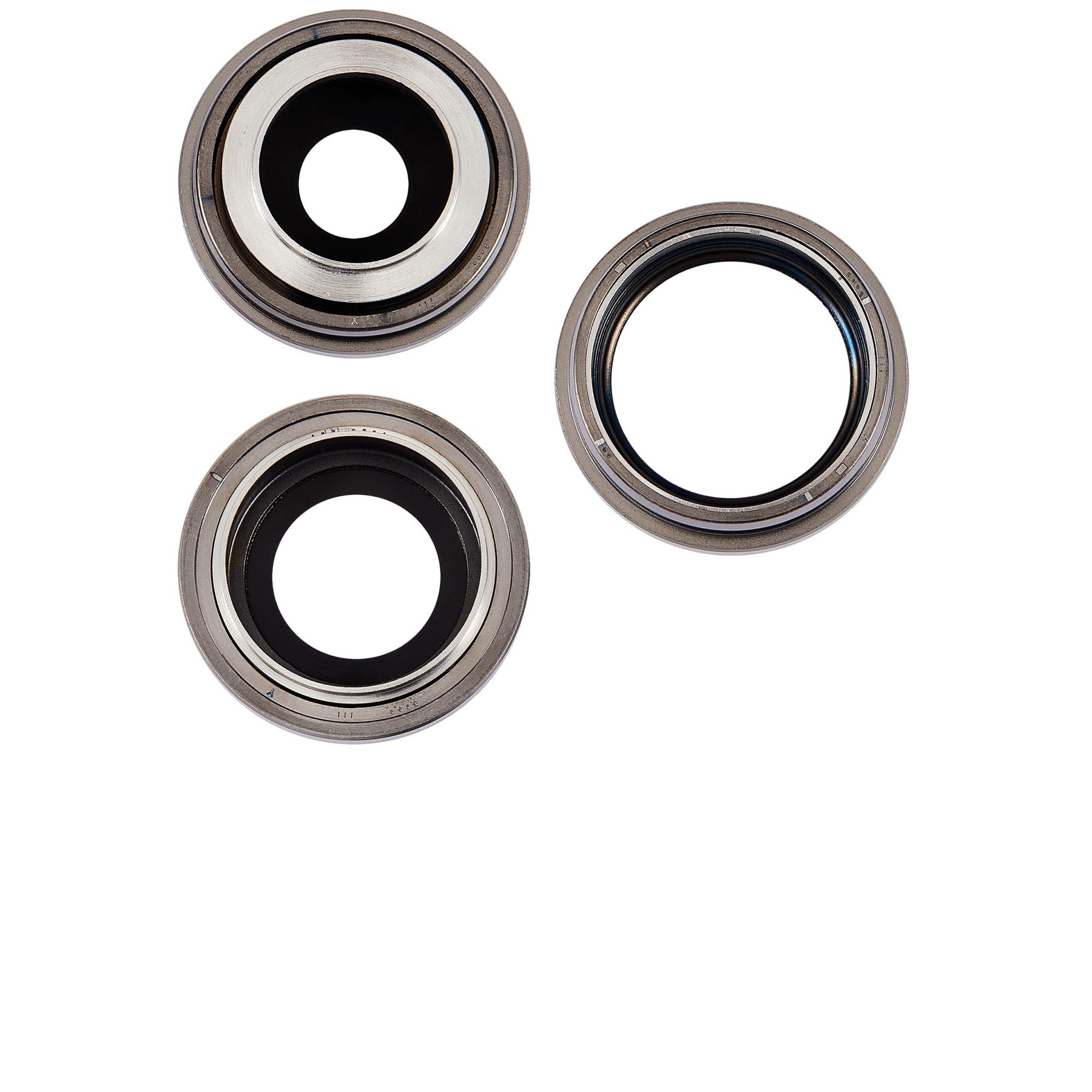 Back Camera Lens With Bracket & Bezel Compatible For iPhone 15 Pro (3 Piece Set) (Premium) (Natural Titanium)