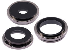 Back Camera Lens With Bracket & Bezel Compatible For iPhone 15 Pro (3 Piece Set) (Premium) (Natural Titanium)