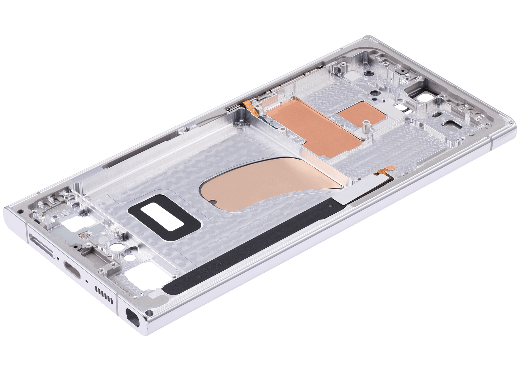 Replacement Mid-Frame Housing Compatible For Samsung Galaxy S23 Ultra 5G (US & International Version) (Sky Blue / Lime)