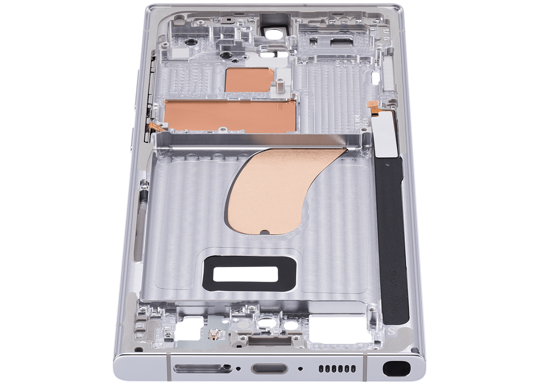 Replacement Mid-Frame Housing Compatible For Samsung Galaxy S23 Ultra 5G (US & International Version) (Sky Blue / Lime)