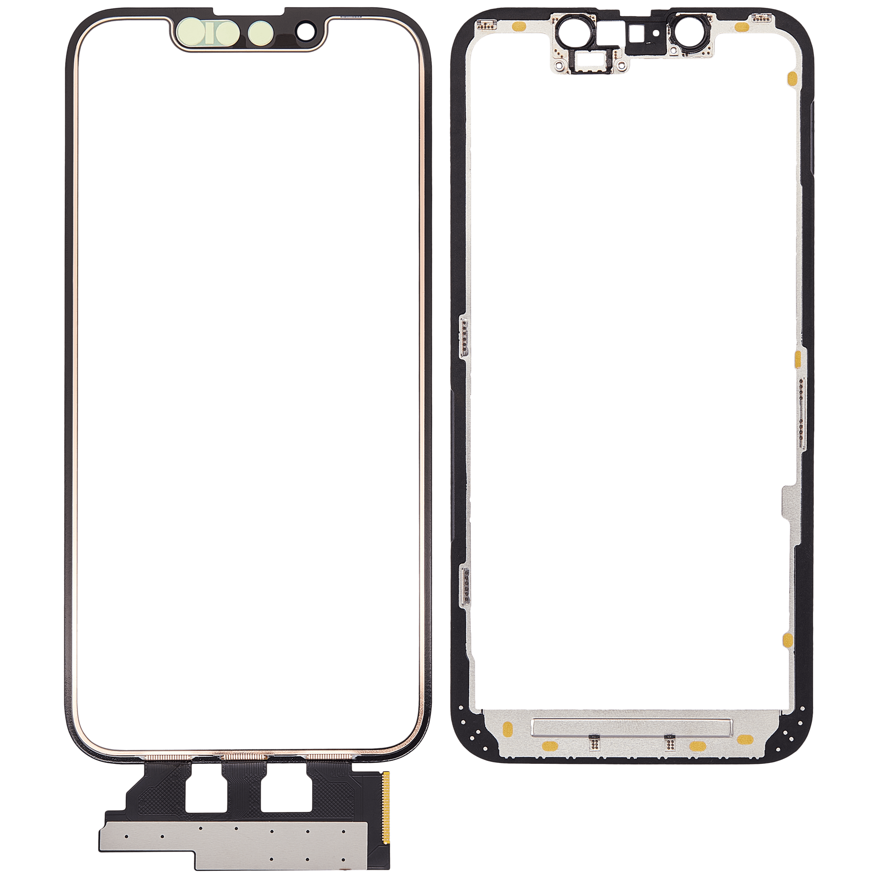 4 in 1 Short Flex (Digitizer Touch With Glass + OCA + Frame Pre-installed) Compatible For iPhone 13 Mini (OCA Master)