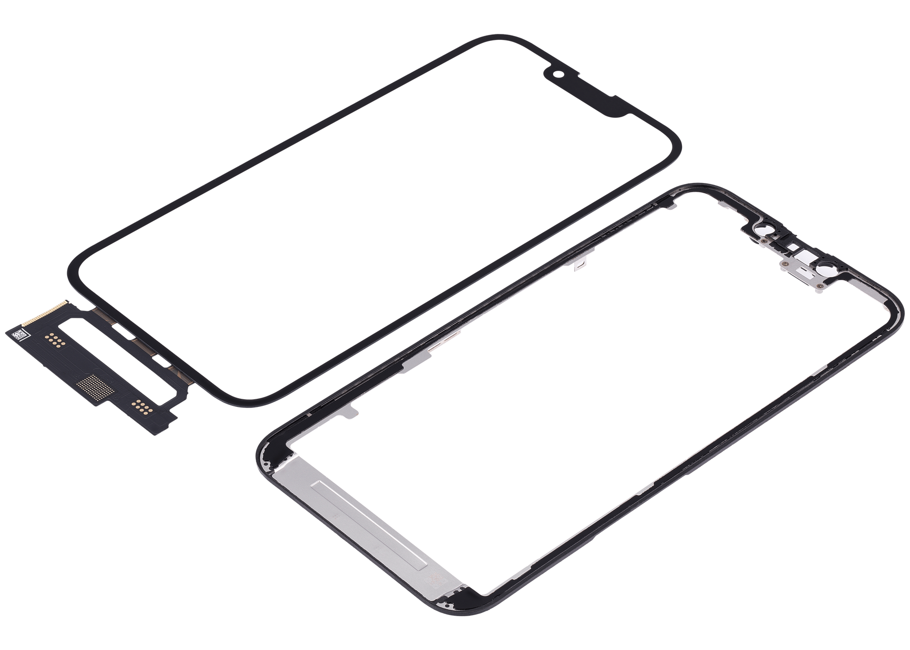 4 in 1 Short Flex (Digitizer Touch With Glass + OCA + Frame Pre-installed) Compatible For iPhone 13 (OCA Master)