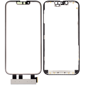 4 in 1 Short Flex (Digitizer Touch With Glass + OCA + Frame Pre-installed) Compatible For iPhone 13 Pro (OCA Master)