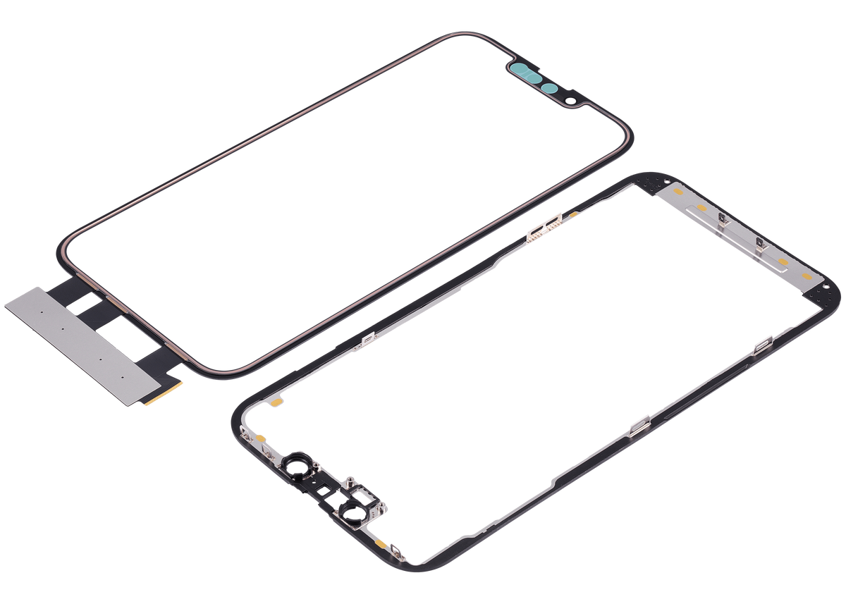 4 in 1 Short Flex (Digitizer Touch With Glass + OCA + Frame Pre-installed) Compatible For iPhone 13 Pro (OCA Master)