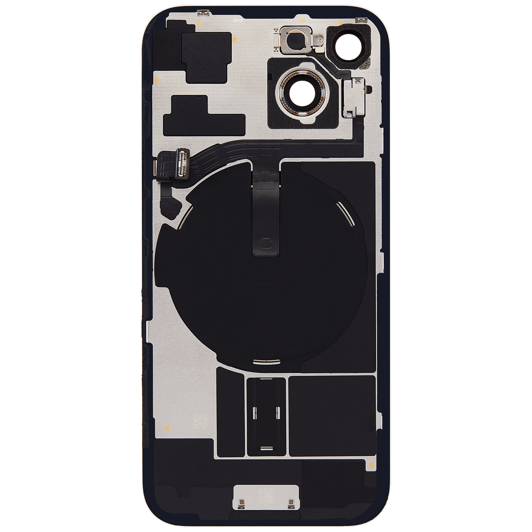 Back Glass With Steel Plate With Wireless NFC Charging MagSafe Magnet & Flashlight Flex Compatible For iPhone 15 (Used OEM Pull: Grade A) (Green)