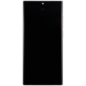 OLED Assembly With Frame Compatible For Samsung Galaxy S23 Ultra 5G Replacement(US & International) (Service Pack) (Cream)