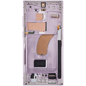 OLED Assembly With Frame Compatible For Samsung Galaxy S23 Ultra 5G Replacement(US & International) (Service Pack) (Lavender)