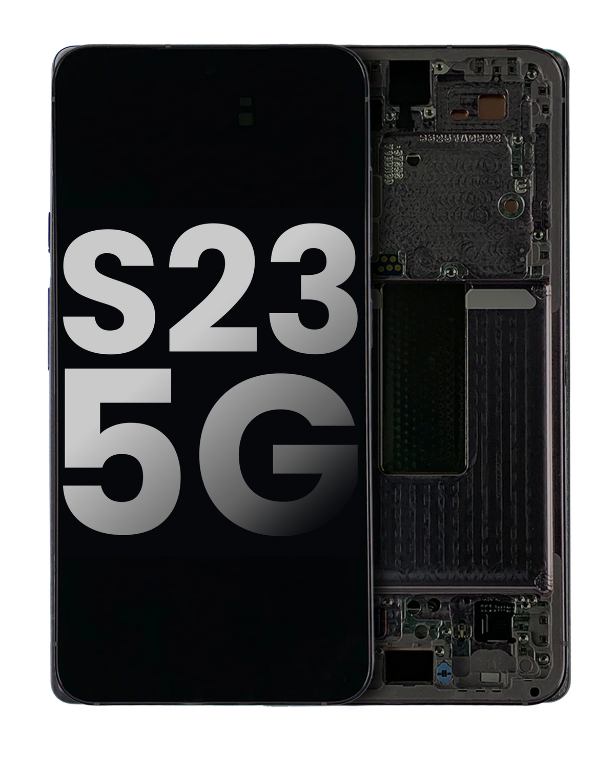 Replacement OLED Assembly With Frame Compatible For Samsung Galaxy S23 5G (US & International) (Used OEM Pull: Grade A) (Phantom Black)