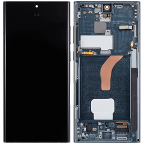 OLED Assembly With Frame Compatible For Samsung Galaxy S22 Ultra 5G Replacement (US & International Version) (Vemake) (Green)