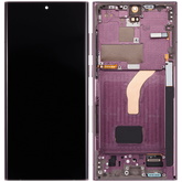 Replacement OLED Assembly With Frame Compatible For Samsung Galaxy S22 Ultra 5G (US & International Version) (Vemake) (Burgundy)