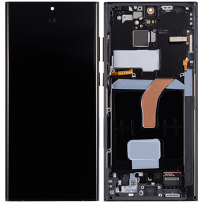 OLED Assembly With Frame Compatible For Samsung Galaxy S22 Ultra 5G Replacement(US & International Version) (Vemake) (Graphite)