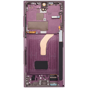Replacement OLED Assembly With Frame Compatible For Samsung Galaxy S22 Ultra 5G (US & International Version) (Refurbished) (Burgundy)