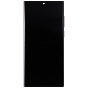 Replacement OLED Assembly With Frame Compatible For Samsung Galaxy S22 Ultra 5G (US & International Version) (Refurbished) (Burgundy)