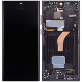 OLED Assembly With Frame Compatible For Samsung Galaxy S22 Ultra 5G Replacement (Service Pack) (Phantom Black)
