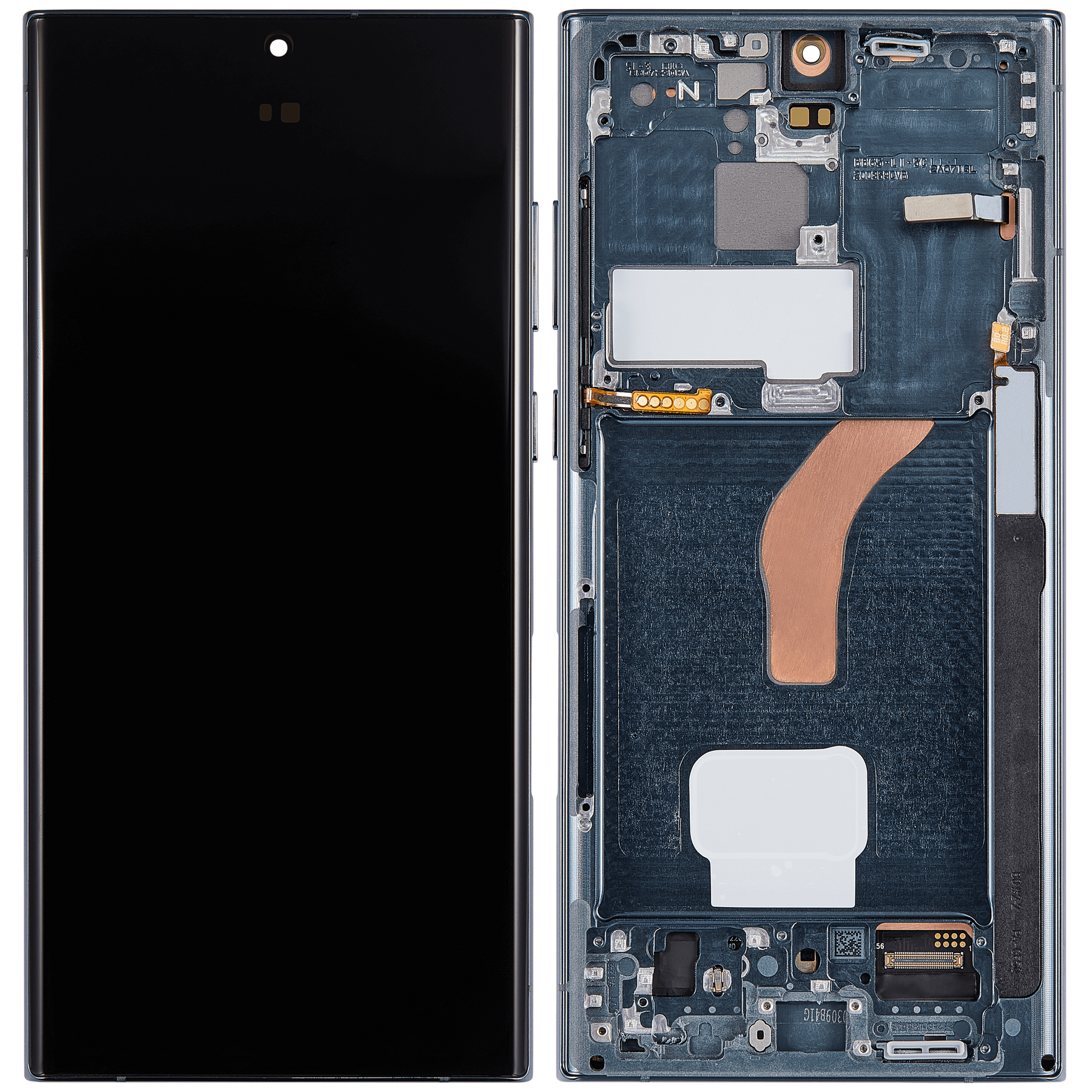 Replacement OLED Assembly With Frame Compatible For Samsung Galaxy S22 Ultra 5G (Service Pack) (Green)