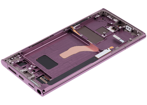 OLED Assembly With Frame Compatible For Samsung Galaxy S22 Ultra 5G Replacement(Service Pack) (Burgundy)