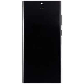 OLED Assembly With Frame Compatible For Samsung Galaxy S22 Ultra 5G Replacement by MacFactory.Store(US & International Version) (Refurbished) (Phantom Black)