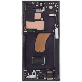 OLED Assembly With Frame Compatible For Samsung Galaxy S23 Ultra Replacement(US & International) (Refurbished) (Phantom Black)