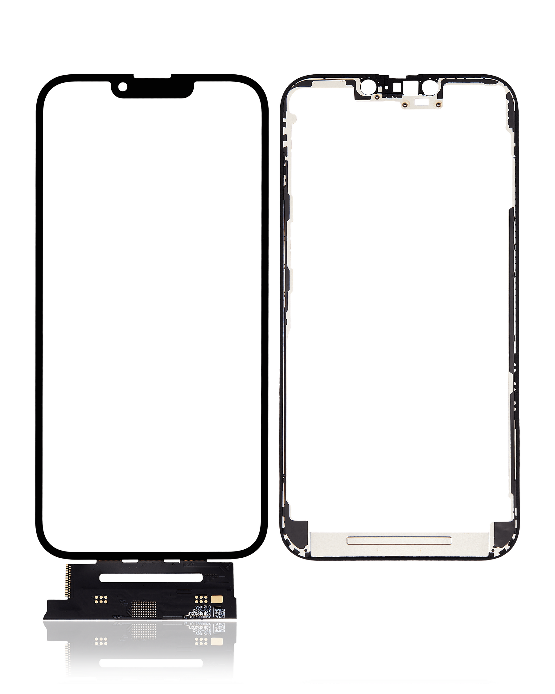 4 in 1 Short Flex (Digitizer Touch With Glass + OCA + Frame Pre-installed) Compatible For iPhone 13 Pro Max (OCA Master)