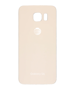 Replacement Back Cover Glass Compatible For Samsung Galaxy S6 ( AT&T Logo) (Used OEM Pull: Grade A) (Gold Platinum)