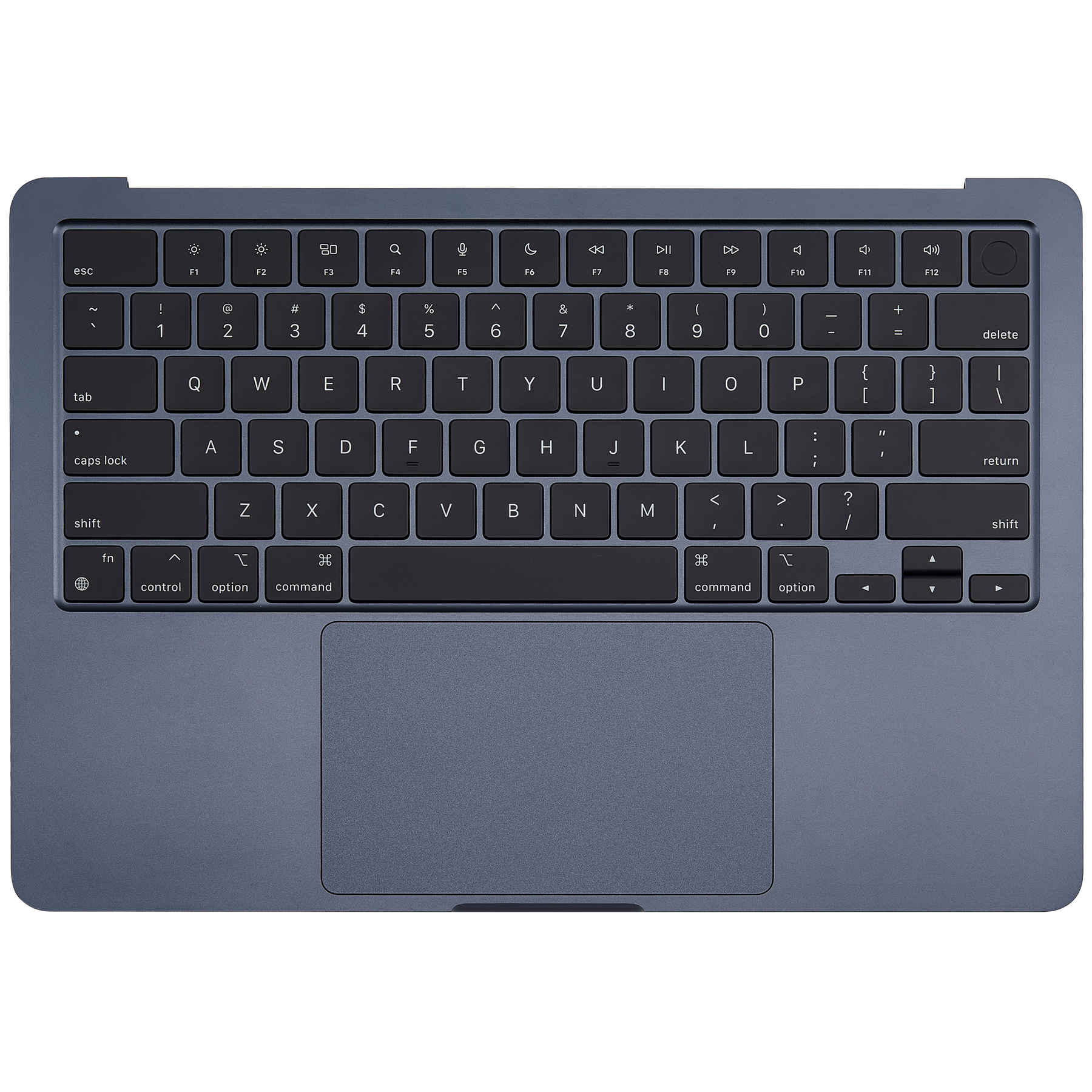 Top Case Assembly With Battery And Keyboard Compatible For MacBook Air 13" (A2681 / Mid 2022) (US Keyboard) (Midnight)