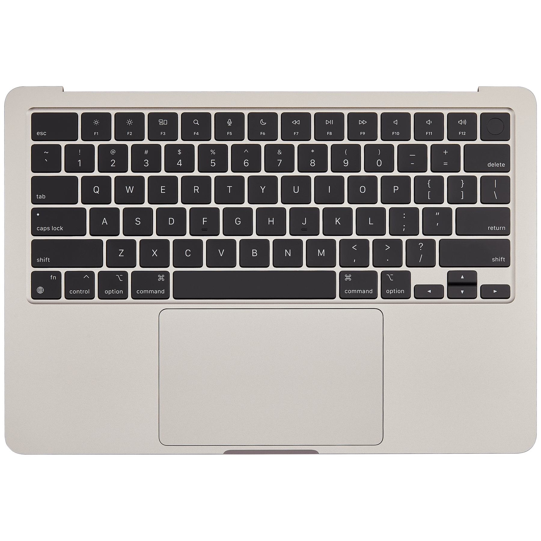 Top Case Assembly With Battery And Keyboard Compatible For MacBook Air 13" (A2681 / Mid 2022) (US Keyboard) (Starlight)